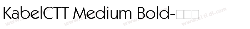 KabelCTT Medium Bold字体转换